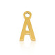 Stainless steel charm initial A Gold